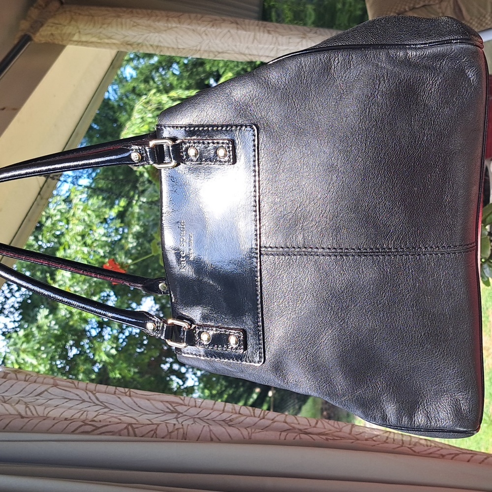 Kate Spade Black Leather Shoulder Bag Excellent Conditi - Picture 2 of 11